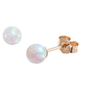 9ct Gold & 5mm Oplex Ball Stud Earrings Es00736